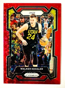 2023-24 Panini Prizm Walker Kessler RED Disco Prizm Card SP #/100 Jazz Star! - Picture 1 of 3
