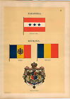 1899 Raratonga Roumania Romania Coat Of Arms Maritime Ship Flag Print