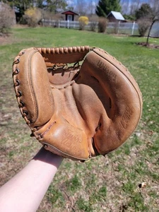 Vintage Wilson Catchers Mitt Adult Baseball Glove Left Handed A2412 - Picture 1 of 11
