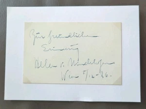 Helen Von Münchhofen Handsigniertes Autogramm,autograph,Verstorben,Metropolis - Picture 1 of 2