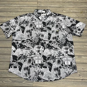 Camisa Hawaiana RSVLTS Para Hombre Talla 3XL Blanca Negra Estampado Tropical - Imagen 1 de 6