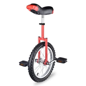 Xcceries 16In Wheel Unicycle Skidproof Mountain Tire Cycling Sport Exercise Red - Bild 1 von 9