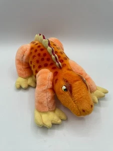 Peluche efectos especiales Fantasaurios Elmo Iguanodon 1986 14" naranja dinosaurio 6406 - Imagen 1 de 13