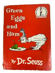 GREEN EGGS AND HAM Dr. Seuss Hardcover Book/Jacket 1960 First Edition 62 Pages - Imagen 1 de 15