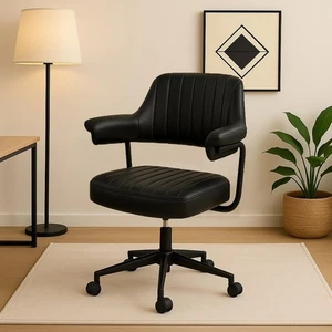 Silla de oficina para el hogar Silla de escritorio giratoria Tocador Silla de tareas ajustable enrollable para... - Imagen 1 de 6