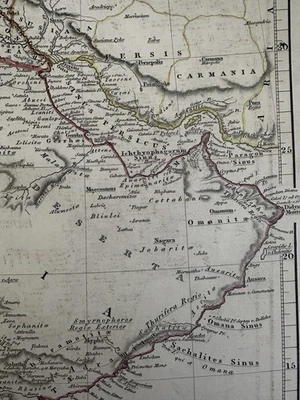 Arabia Saudita Golfo Pérsico Mesopotamia 1828 S. Arrowsmith grabado a mano mapa a color Foto 1 de 4
