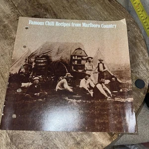 Marlboro Famous Chili Recipes From Marlboro Country Chuck Wagon Cookbook 1979 - Picture 1 of 5