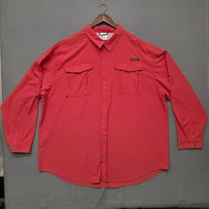 Little Donkey Andy Men's Red Power Dry Long Sleeve Fishing Outdoor Shirt Sz 4XL - Picture 1 of 7