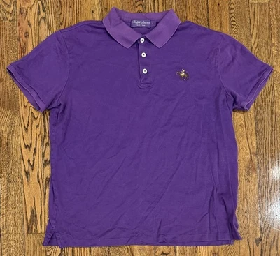 Ralph Lauren Purple Label Embroidered Equestrian Pique Polo Italy Women’s Large - Image 1 of 4