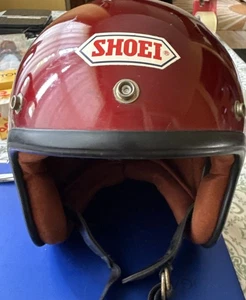 Vintage 1975 Shoei S-22 Helmet Size Medium M Japan Maroon Red For Display - Picture 1 of 13