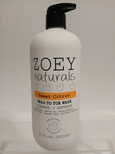 Zoey Naturals Sweet Citrus Wärme-Zehenwäsche Reinigung erfrischen Babys Ablaufdatum 01/26 - Bild 1 von 2