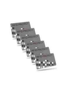 6 x RFID Signal Blocking Cards. Credit & Debit Card Blocker Protector SILVER - Picture 1 of 10