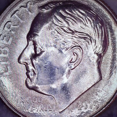 2015 P Roosevelt Dime Struck Through Heavy Grease Error 773004 - Image 1 of 4