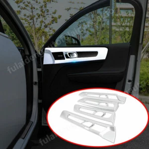 For Volvo XC40 2018-2021 Silver Interior Door Handle Bowl Panel Cover decor Trim - Picture 1 of 5
