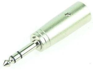 ADAM HALL Adapter XLR Stecker male auf 6,3 mm Klinke TRS stereo Audio Verbinder - Picture 1 of 6