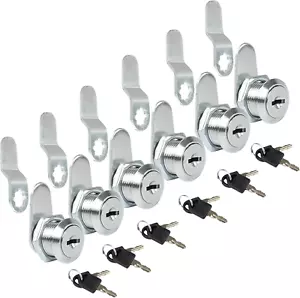 Cabinet Locks, 6 Pcs Mohern Keyed Alike 5/8 Inch (16Mm) Rv Storage Lock, Cylinde - Picture 1 of 12