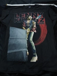 Camiseta MN/LG, Lenny Kravitz Live, negra, mercancía oficial, nueva sin etiquetas - Imagen 1 de 5