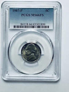 1987-P Jefferson Nickel PCGS MS66FS - Picture 1 of 12