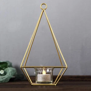 9.5-Inch tall Geometric Hanging Candle Holders Party Events Centerpieces Sale - Picture 1 of 14
