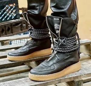 Nike SF Air Force 1 High Trainers AF1 - Black Gum Rare 2017 Mens Size 10.5 us - Picture 1 of 11