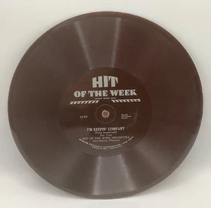 Bert Hirsch-I’m Keepin’ Company-1931 Brown 10” 78rpm Flexi-Disc Hit of the Week - Imagen 1 de 2