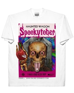Online Ceramics Spookytober I had a Bad Acid Trip T-Shirt XXL 2XL - New - Sealed - Picture 1 of 5