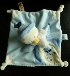 915 . NICOTOY FLACHES KUSCHELTIER PINGUIN VOGEL ENTE YOUPIK BLAU WEISS GELB NEU* - Bild 1 von 1