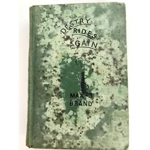Destry Rides Again by Max Brand 1938 Edition HC Book Triangle Books news clip - Imagen 1 de 9