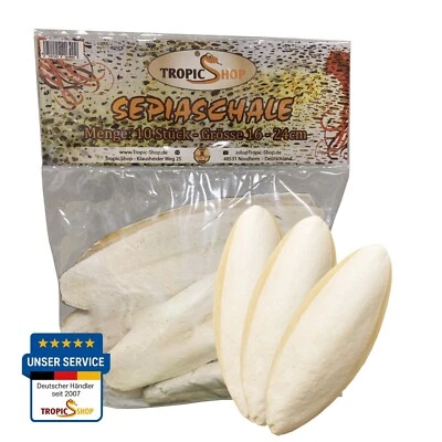 Sepiaschale 16-24cm - 8-10 Stück - Kalziumquelle für Schildkröten, Vögel uvm - Bild 1 von 4