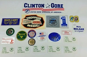 Vintage Mining Union Sticker Lot #7 ~ UMWA, Equipment, Election, Pinback, +++ - Picture 1 of 7