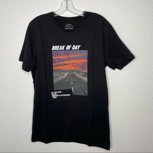 New Jack & Jones “Break of Day” Black Graphic T-Shirt size M - Picture 1 of 5