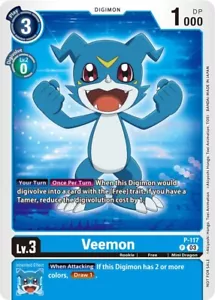 Veemon - P-117 quasi nuovo - Digimon TCG - Foto 1 di 1