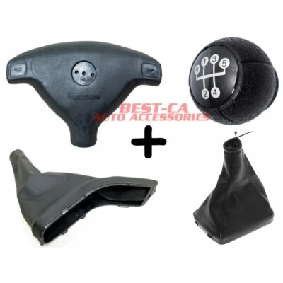 Pomo + Funda Palanca De Cambio Y Freno + Funda Para Airbag Para Opel Astra G - Imagen 1 de 4
