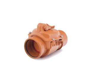 Rückstauverschlüsse Rückstauklappe Ø 110 mm orange DN100 - Bild 1 von 1