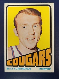 1972-73 Topps Basketball Cards #215 de Billy Cunningham Carolina Cougars - Imagen 1 de 2