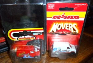 2 LOT VINTAGE MAJORETTE SURF RED VAN & HAWAIIAN SURFER 'TOUGH WHITE BLISTER PACK - Picture 1 of 4