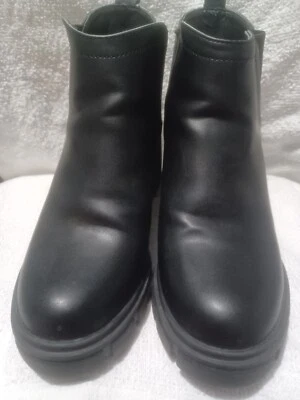 Botas al tobillo True Religion negras para mujer talla 8,5 para mujer gruesas negras suela Foto 1 de 4