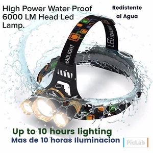 High Quality Headlamp lamp for camping fishing outdoor, dog walking 6000 Lumens - Picture 1 of 7