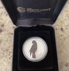 50 cent Red tailed Black Cockatoo Birds of Australia 1/2 oz Silver 2013 Proof - Picture 1 of 4