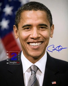 Barack Obama 44. Präsident der USA signiert 8"x 10" toller Farbfoto-Nachdruck - Bild 1 von 1