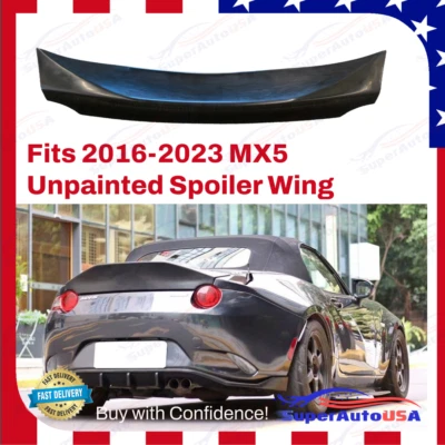 For 2016-2023 Mazda MX5 ND DT Style High Kick Ducktail Rear Trunk Spoiler Wing - Image 1 of 4