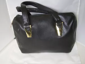 BLACK PU LEATHER Handbag Purse Deeply Discounted for You - Picture 1 of 7