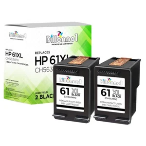 2PK Fits HP 61 HP 61XL Black Ink Cartridge For HP ENVY 4500 5530  - Picture 1 of 2
