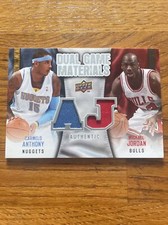 2009-10 Upper Deck - Dual Game Materials #DG-NK Carmelo Anthony, Michael Jordan