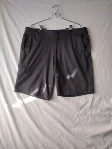 O’Neil Crossover Flat Front Pocket Shorts Men’s 38 Gray Check Stretch - Picture 1 of 13