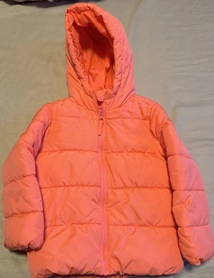 Childrens место пуховик куртка девочек размер 4T розовый с капюшоном - Изображение 1 из 3