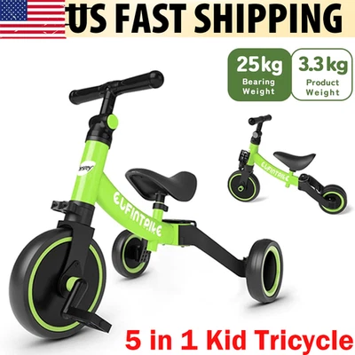 Bicicleta para niños pequeños Besrey 5 en 1 para niños de 1 a 4 años, triciclo para niños pequeños regalo Foto 1 de 4