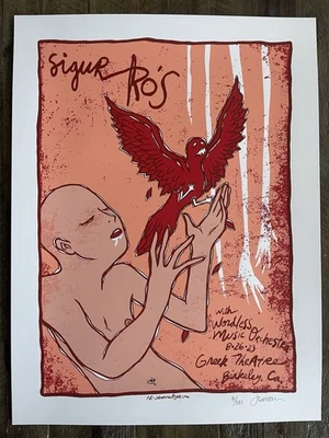 Sigur Ros - Berkeley CA 2023 Silkscreen Concert Poster by Jermaine Rogers - Image 1 of 4