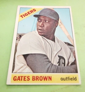 1966 Gates Brown Topps MLB Baseball Card #362 NM Detroit Tigers - Picture 1 of 2