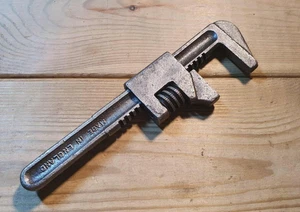 Vintage Adjustable F Wrench Spanner Tools Old Mechanic Hand Tool Engineering - Picture 1 of 3